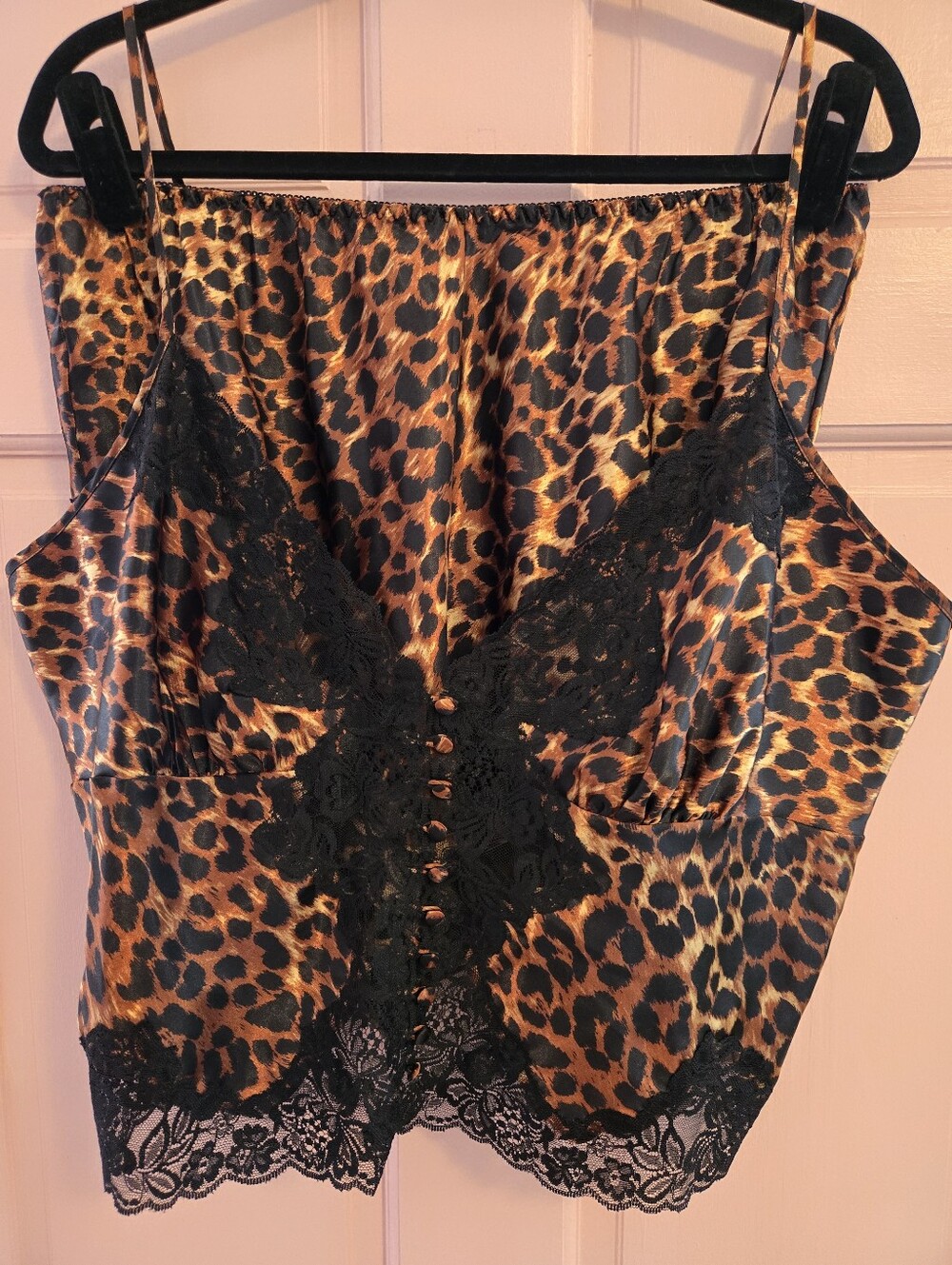 NWOT Frederick's of Hollywood Lace-Trim Cami and Tap Pants